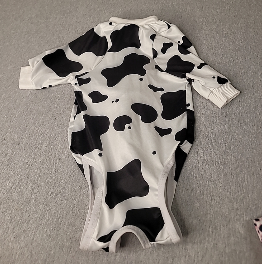 Cow Print Dog Outfit Small NWOT
